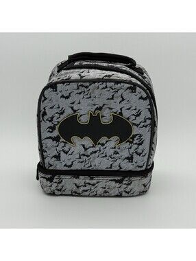 Batman Lunch Bag Bats All Over Print 2 Compartments DC